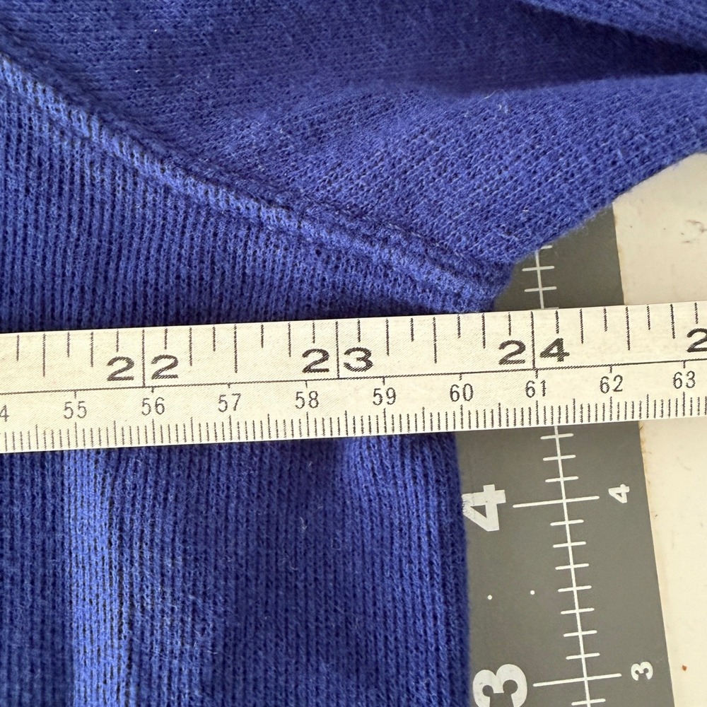 Polo Ralph Lauren Mens Large Estate Rib Quarter Zip Blue Flesh Pony Cotton - Picture 6 of 9